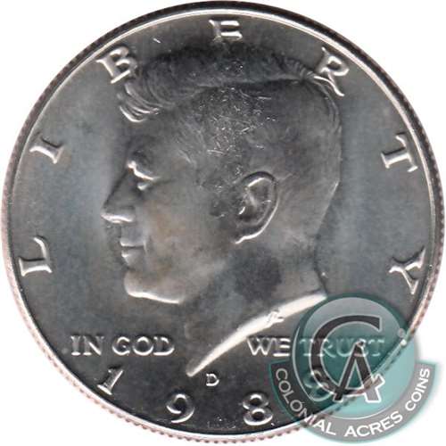 1988 D USA Half Dollar Brilliant Uncirculated (MS63)