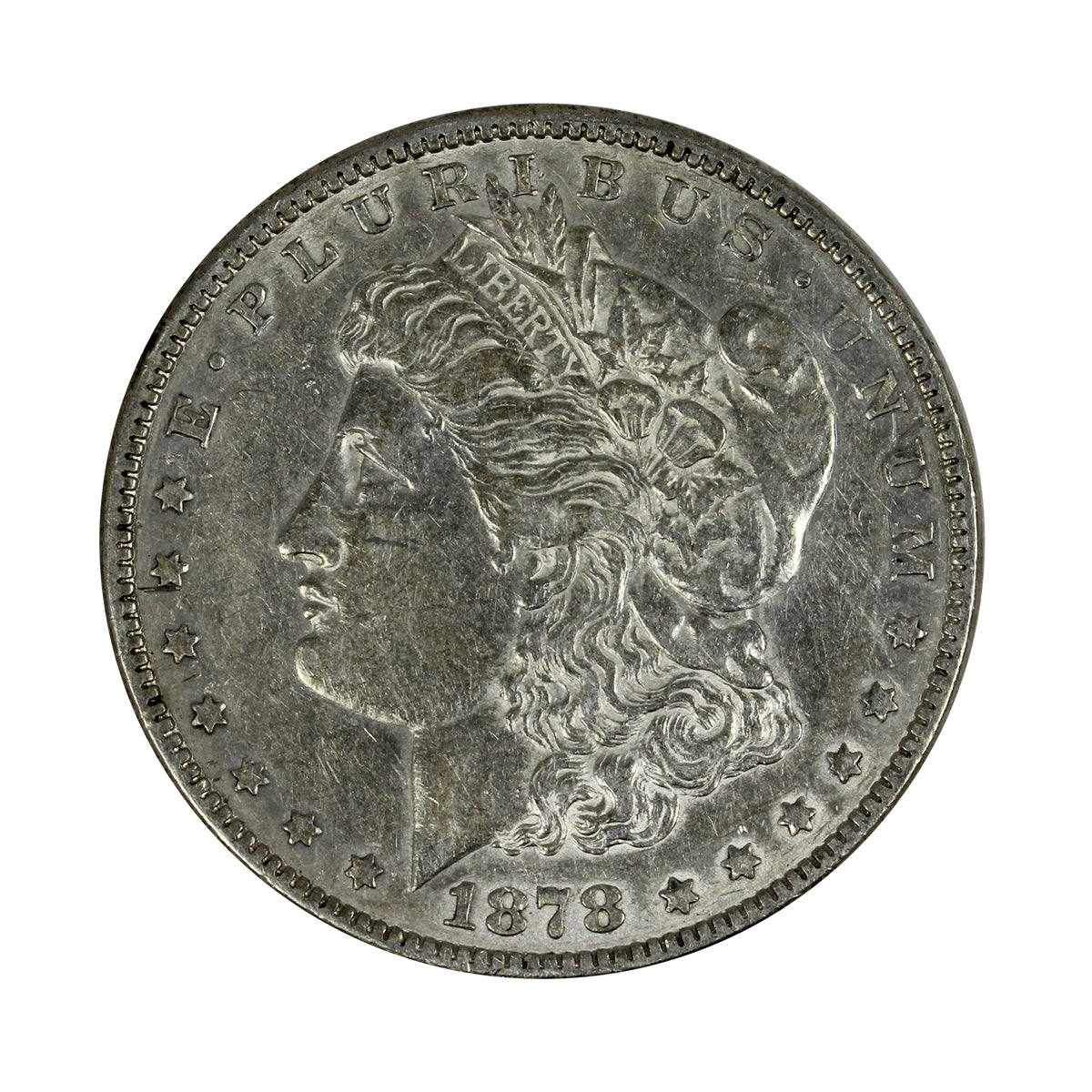 1878 2nd Reverse 7 Feathers, Doubled Tail Feathers USA Dollar VF-EF (VF30) $