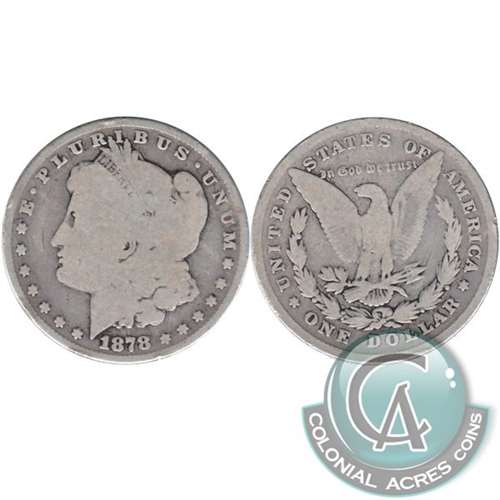 1878 8 Feathers USA Dollar Good (G4)