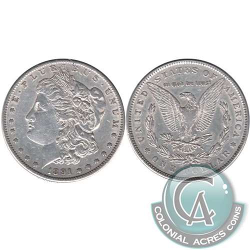 1891 S USA Dollar Extra Fine (EF40)