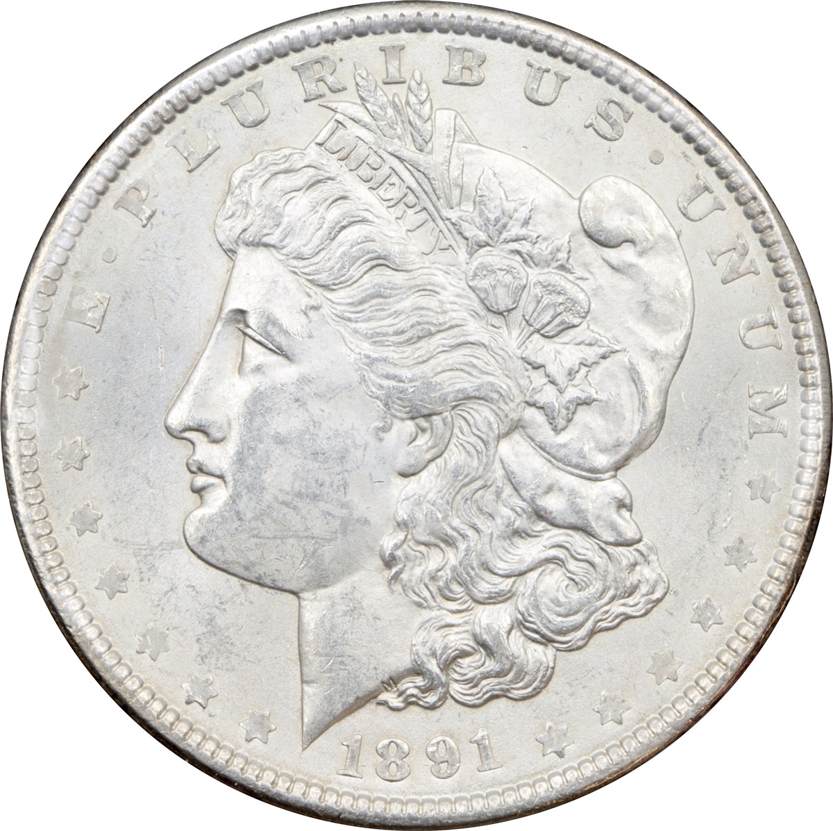 1891 USA Dollar Brilliant Uncirculated (MS63) $