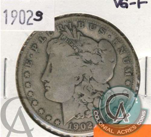 1902 S USA Dollar VG-F (VG10) $