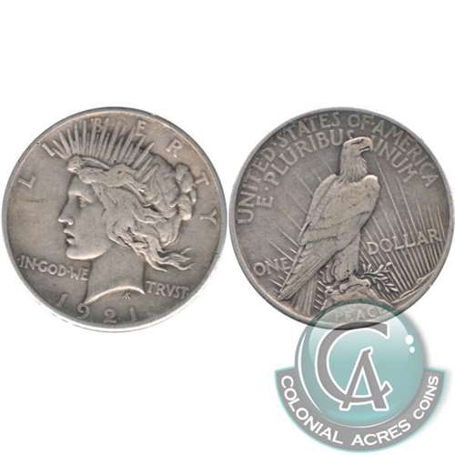 1921 Peace USA Dollar F-VF (F15) $