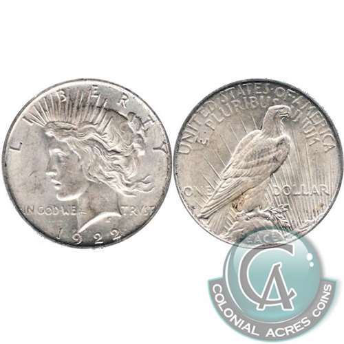 1922 D USA Dollar Almost Uncirculated (AU50)
