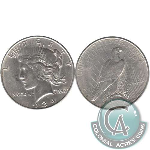 1934 D Double Die Obv. VAM-4 USA Dollar EF-AU (EF45) $
