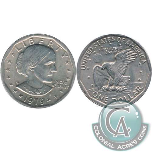 1979 P Wide Rim Susan B. Anthony USA Dollar Brilliant UNC. (MS63) $