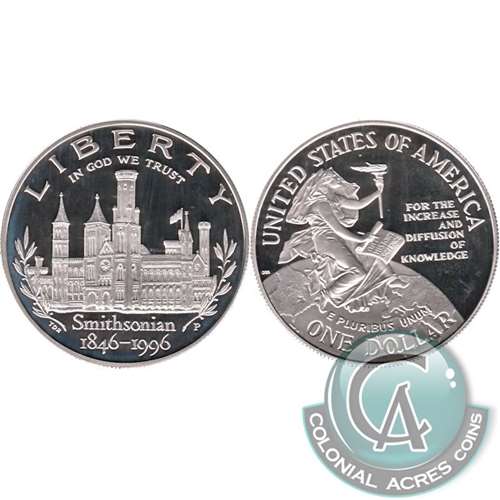 1996 P Smithsonian USA Dollar Silver Proof $