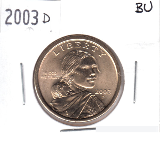 2003 D Sacagawea USA Dollar Brilliant Uncirculated (MS63)