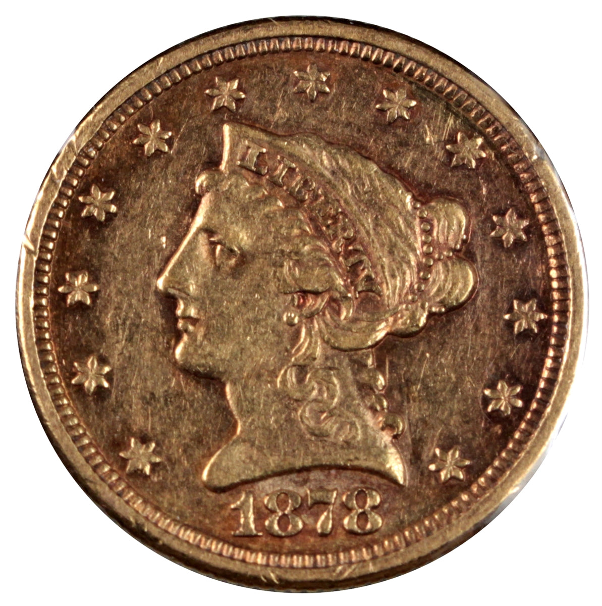 1878 USA $2.50 Gold Quarter Eagle EF-AU (EF45) $