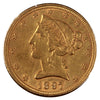 1897 USA $5 Gold Half Eagle EF-AU (EF45) $