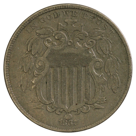 1867 No Rays USA Nickel Extra Fine (EF40) $