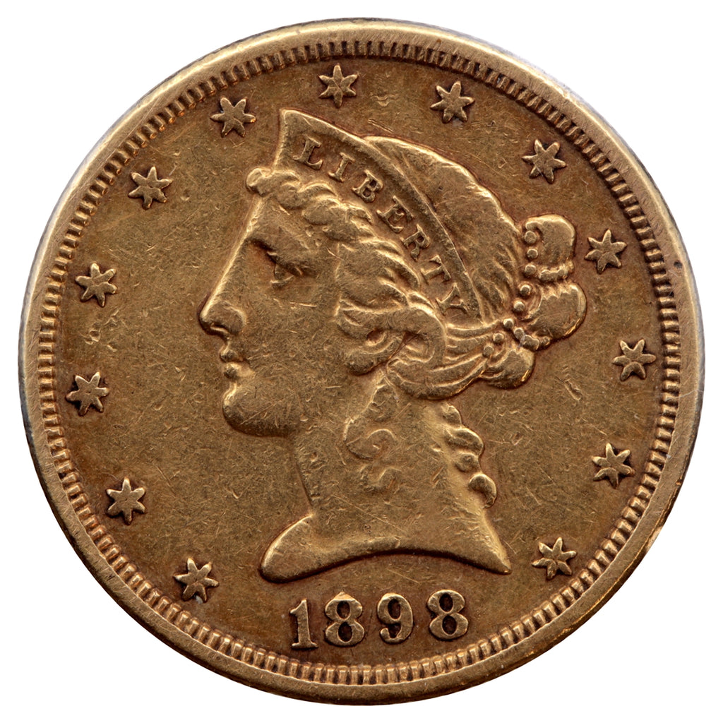 1898-S USA $5.00 Gold Half Eagle VF-EF (VF30) $