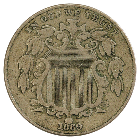 1869 USA Nickel VF-EF (VF30) $