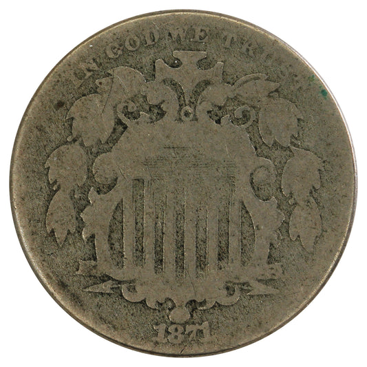 1871 USA Nickel About Good (AG3) $