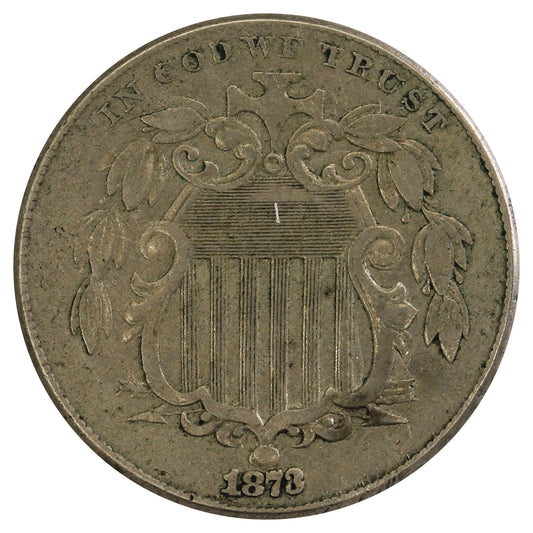 1873 Open 3 USA Nickel Extra Fine (EF40) $