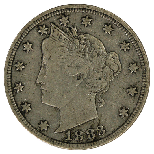 1883 With Cents USA Nickel VF-EF (VF30) $