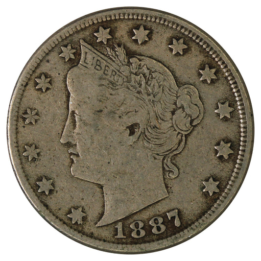 1887 USA Nickel F-VF (F15) $