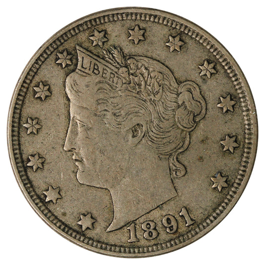 1891 USA Nickel VF-EF (VF30) $