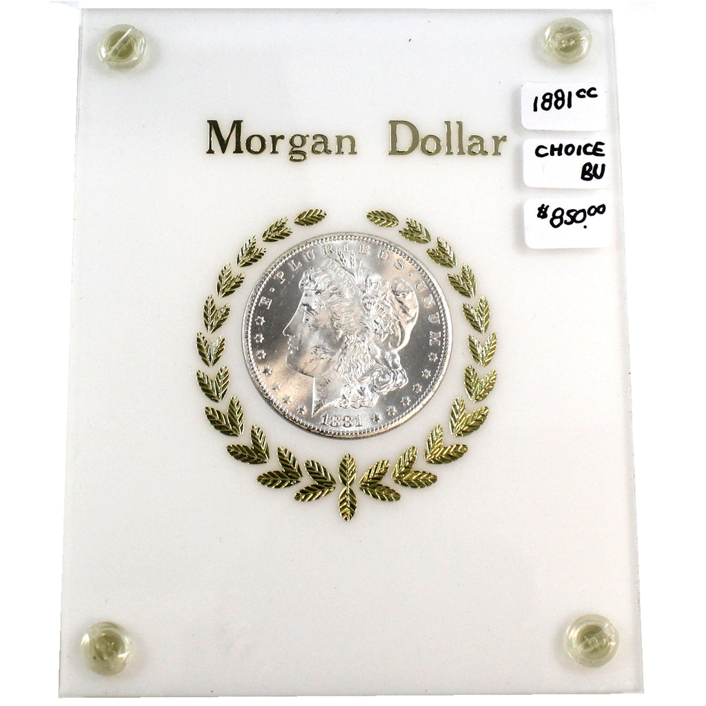 1881CC USA Morgan Dollar Choice BU in Acrylic Display $