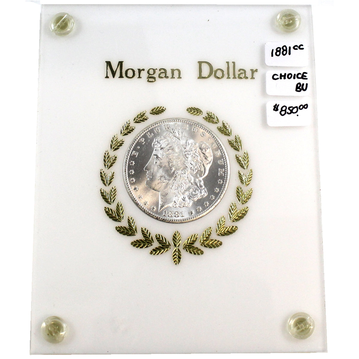 1881CC USA Morgan Dollar Choice BU in Acrylic Display $