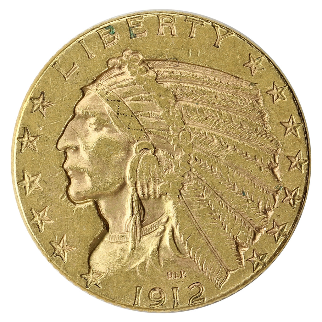 1912 USA $5 Gold Half Eagle VF-EF (VF20) $