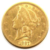 1887S USA $20 Gold Double Eagle EF-AU (EF45)