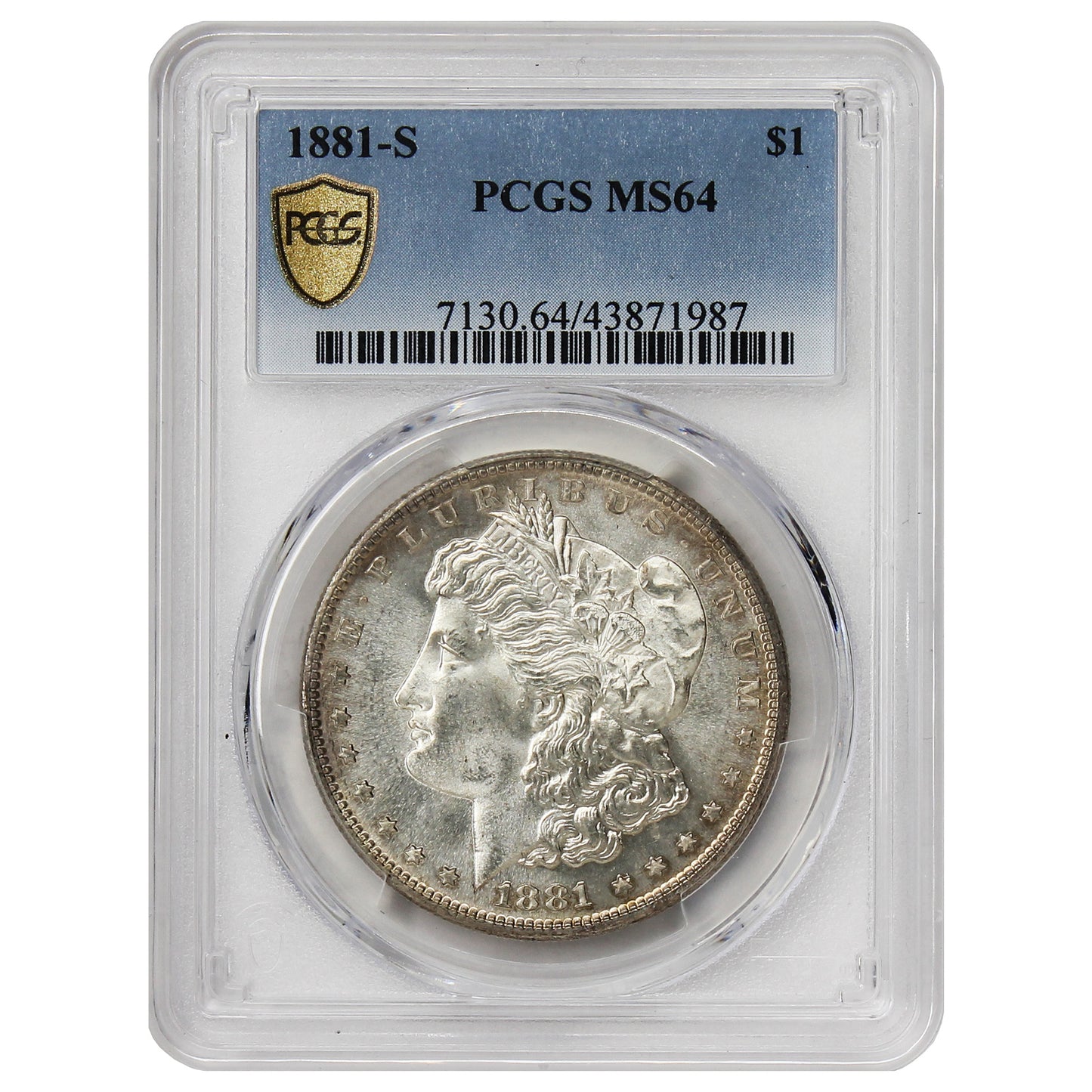 1881 S USA Dollar PCGS Certified MS64