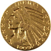 1909 D USA $5 Gold Half Eagle Extra Fine (EF40)