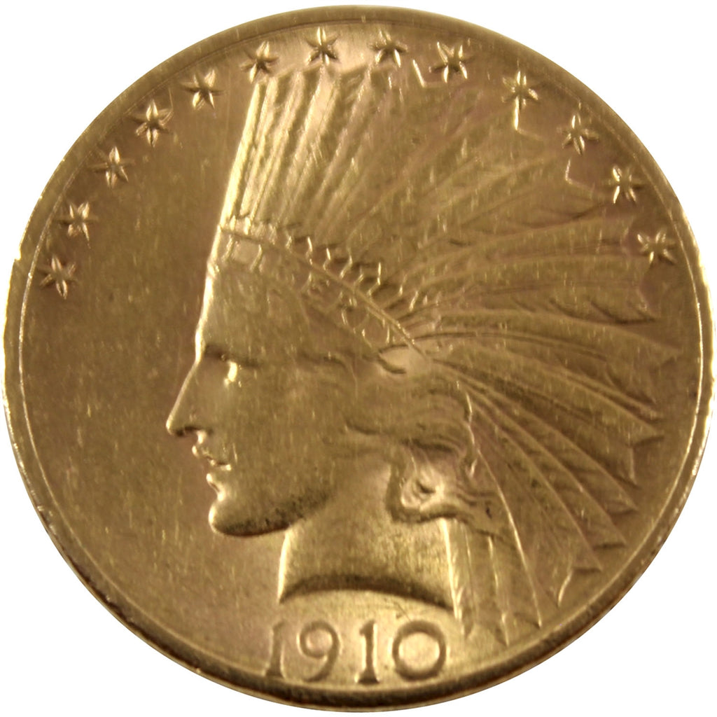 1910 S USA $10 Gold Eagle AU-UNC (AU55)