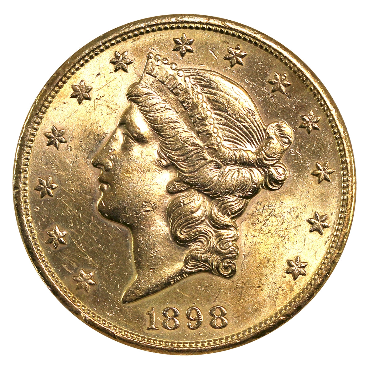 1898 S USA $20.00 Gold Double Eagle UNC+ (MS62) $