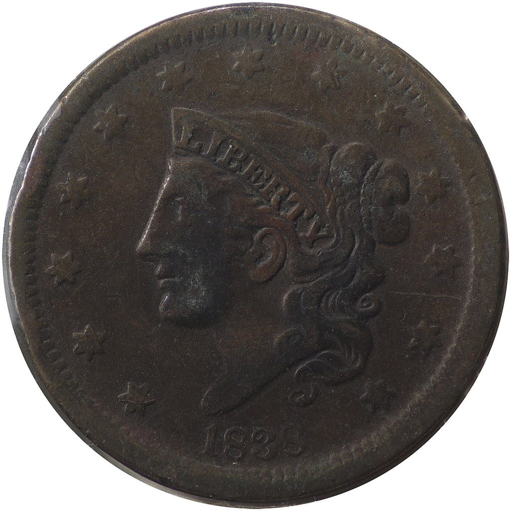 1838 USA Cent F-VF (F-15) $