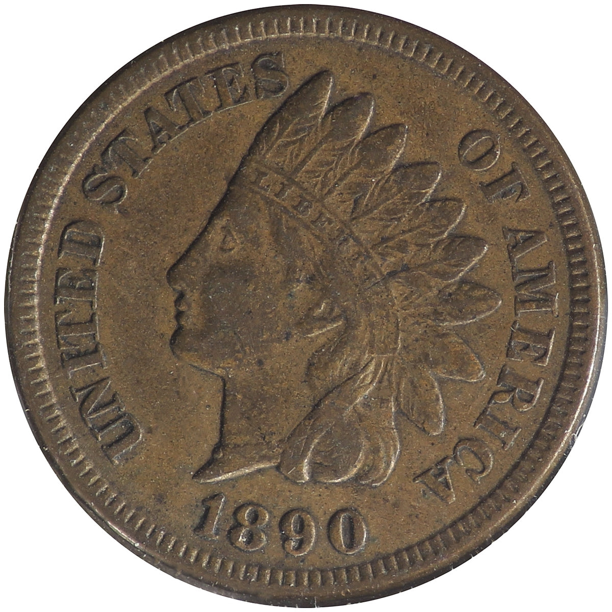 1890 USA Cent Extra Fine (EF40)
