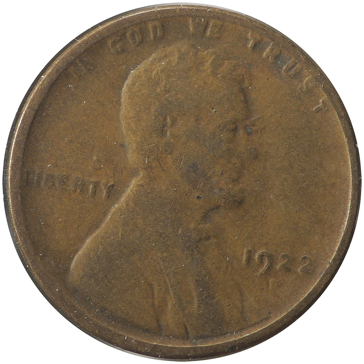 1922 D Weak D USA Cent F-VF (F15)