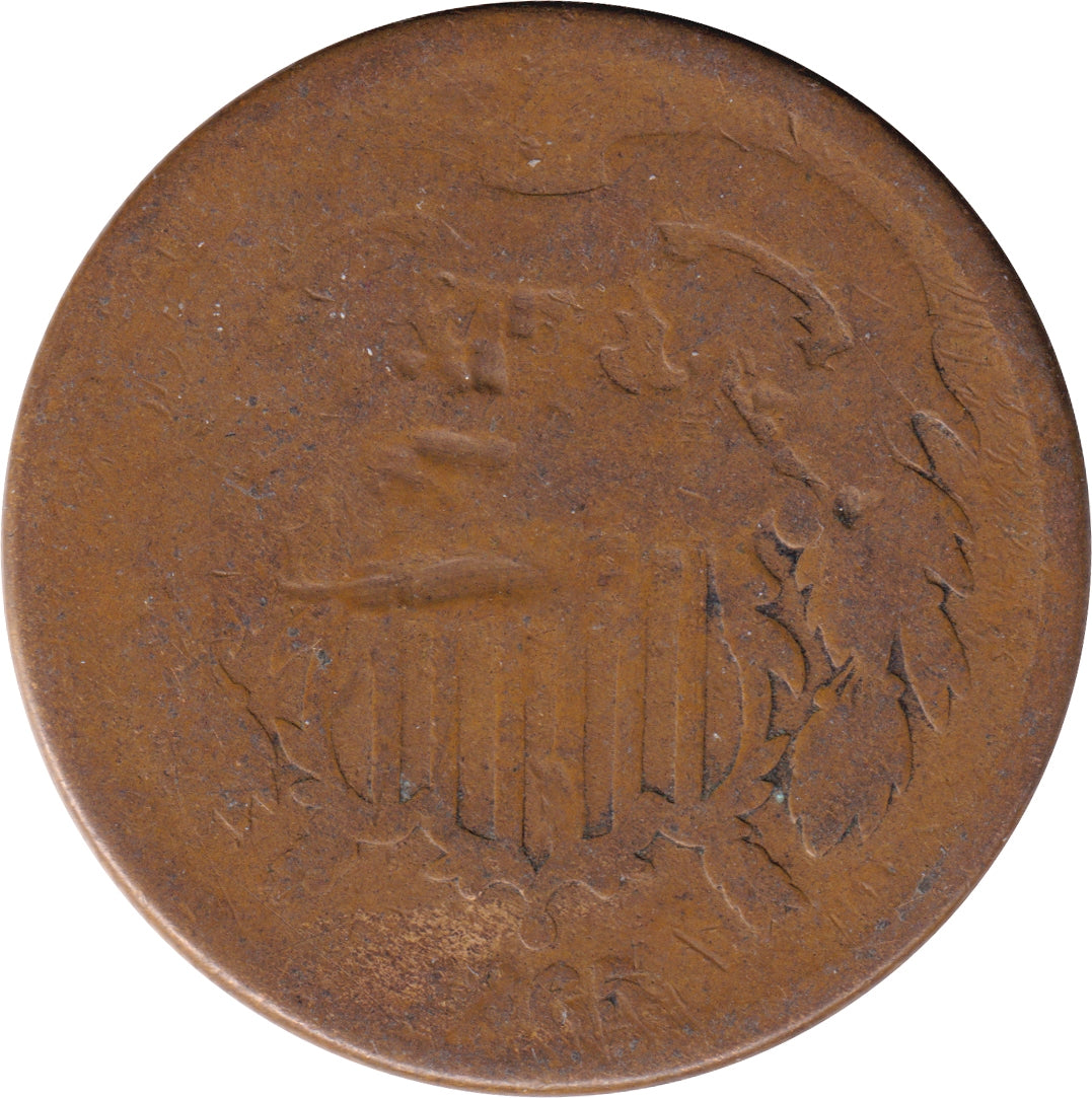 1865 USA 2 Cents Poor