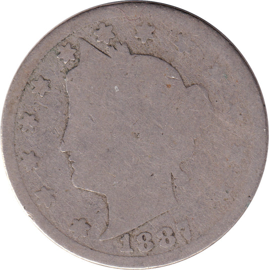 1887 USA Nickel Poor
