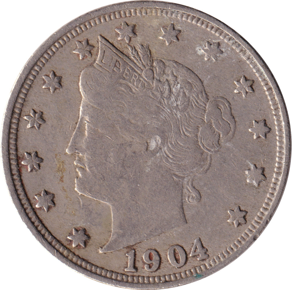 1904 USA Nickel Very Fine (VF20)