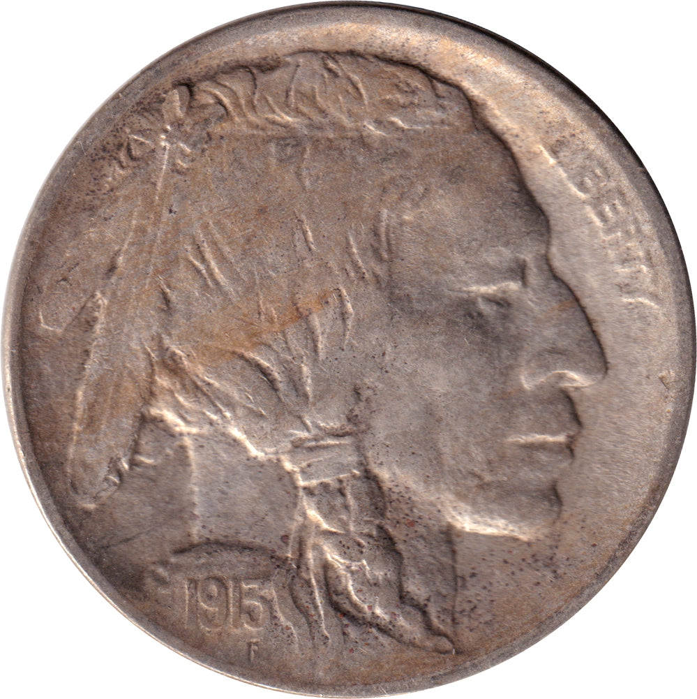 1913 D Var. 1 Raised Ground USA Nickel VF-EF (VF30)