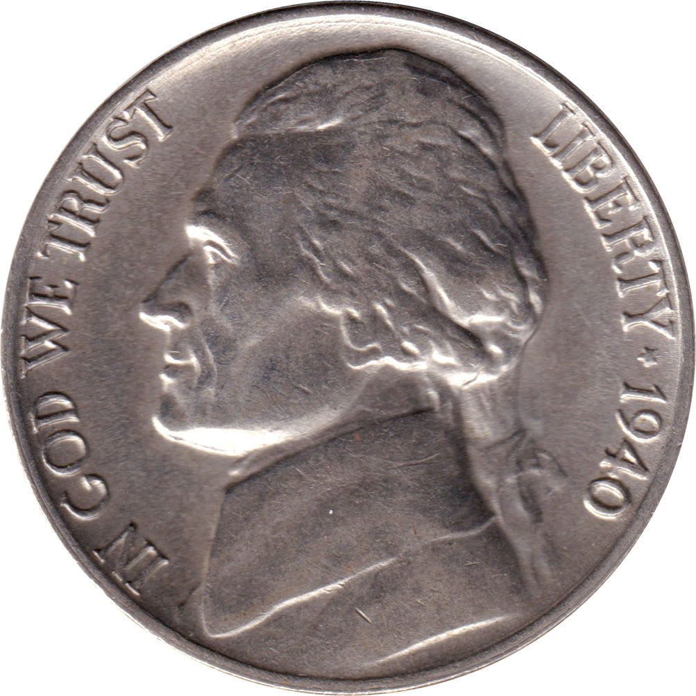 1940 USA Nickel Choice Brilliant Uncirculated (MS64)