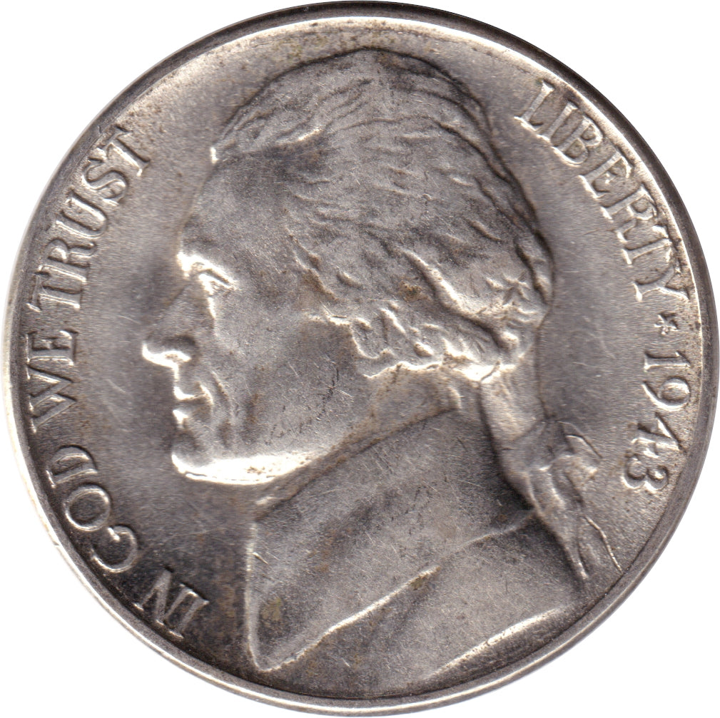 1943 P Silver USA Nickel AU-UNC (AU-55)