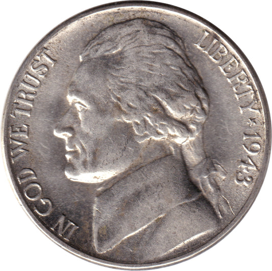 1943 P Silver USA Nickel AU-UNC (AU-55)