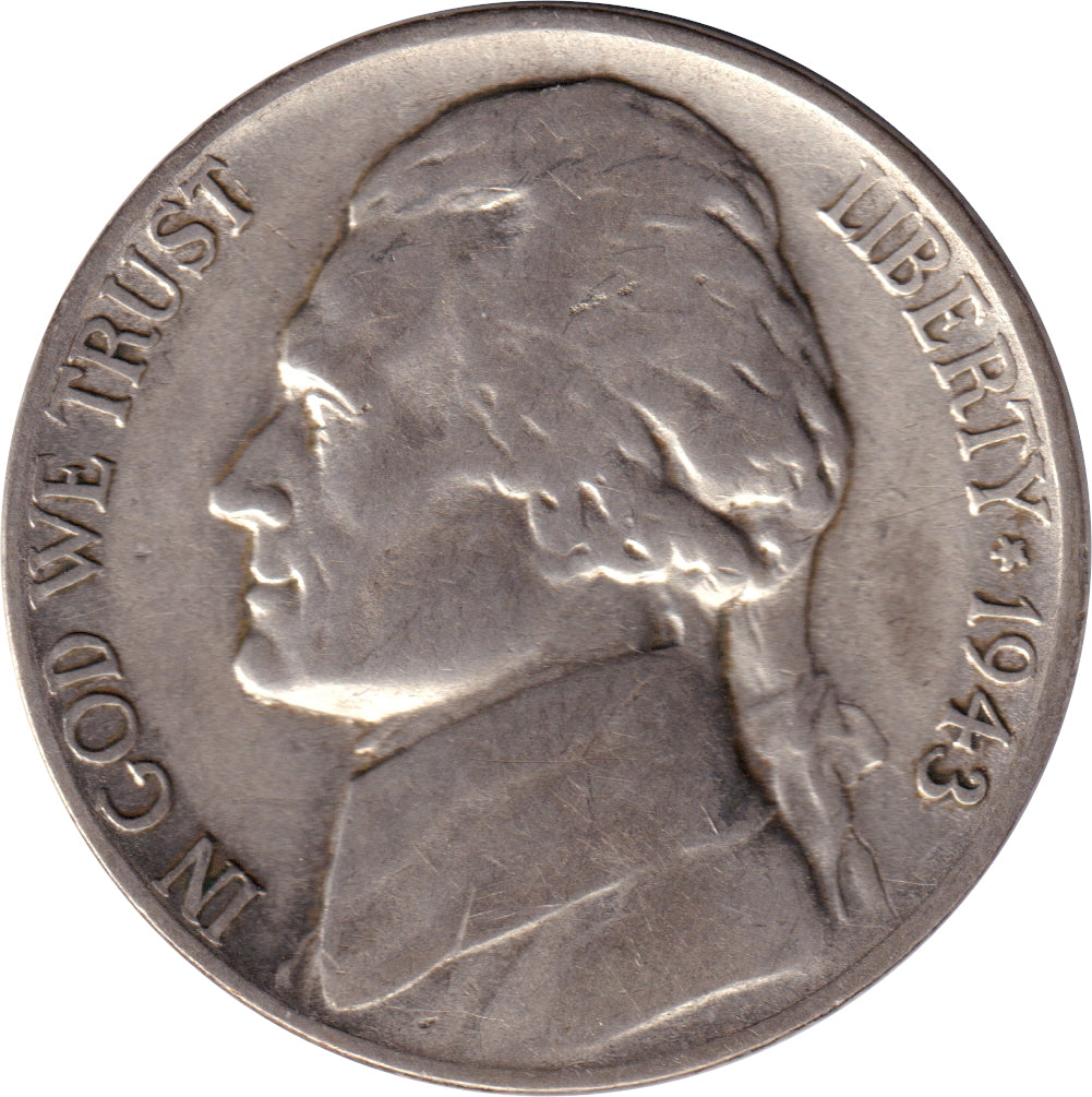 1943 P USA Silver Nickel VF-EF (VF30)