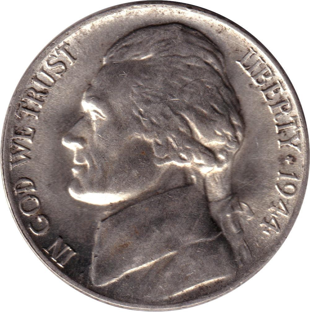 1944 P USA Silver Nickel Brilliant Uncirculated (MS63)