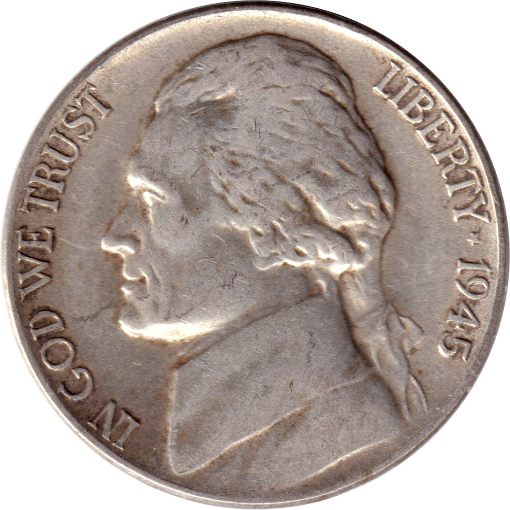 1945 P USA Silver Nickel Almost Uncirculated (AU50)