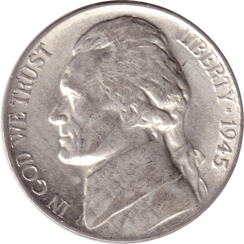 1945 P USA Silver Nickel EF-AU (EF45)