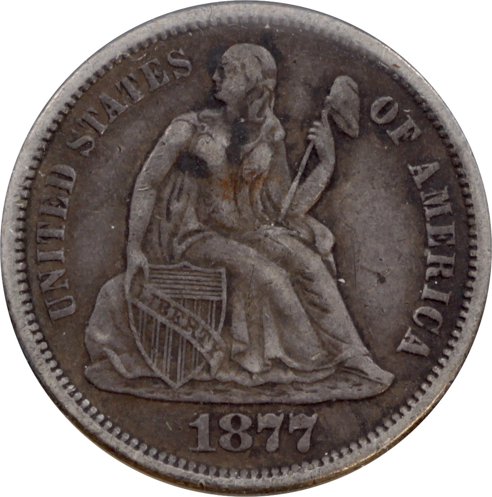 1877 S USA Dime VF-EF (VF30)