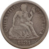 1884 USA Dime F-VF (F15)
