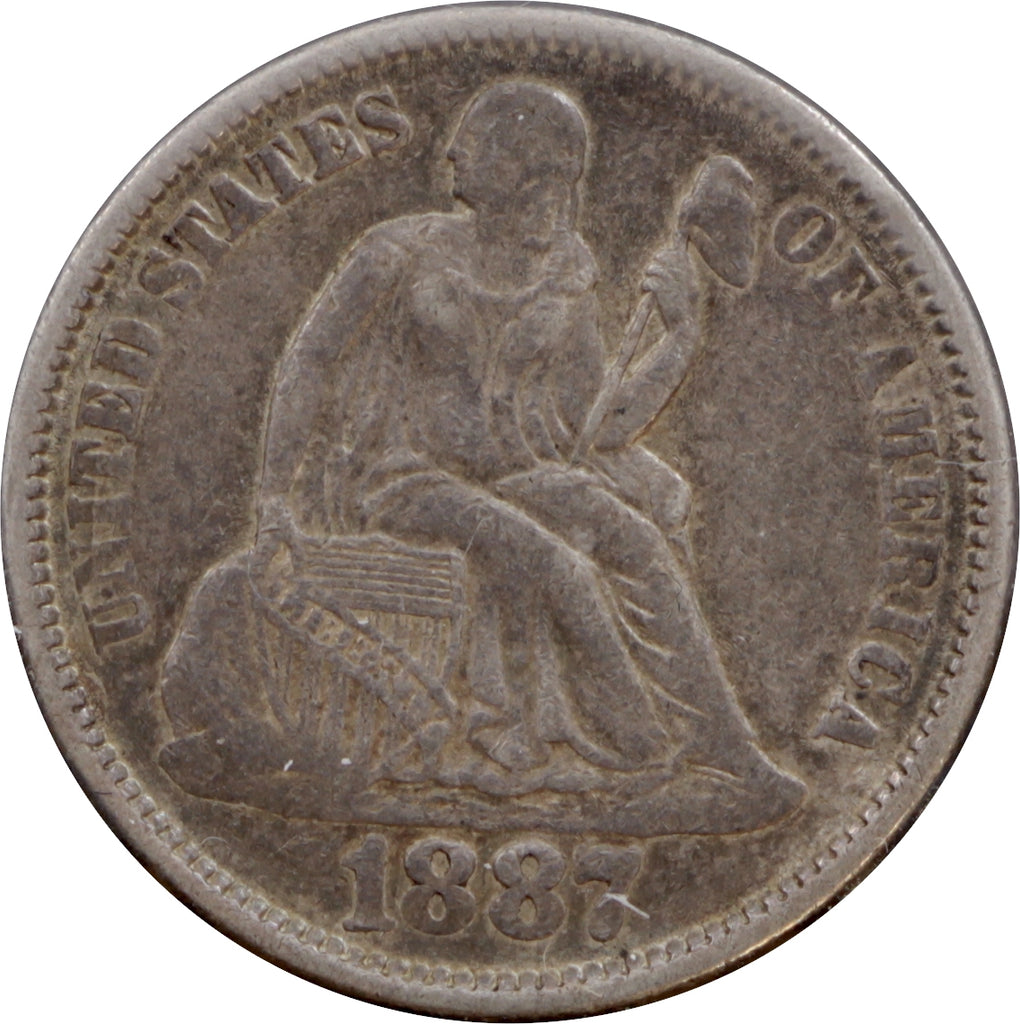 1887 USA Dime Very Fine (VF20)