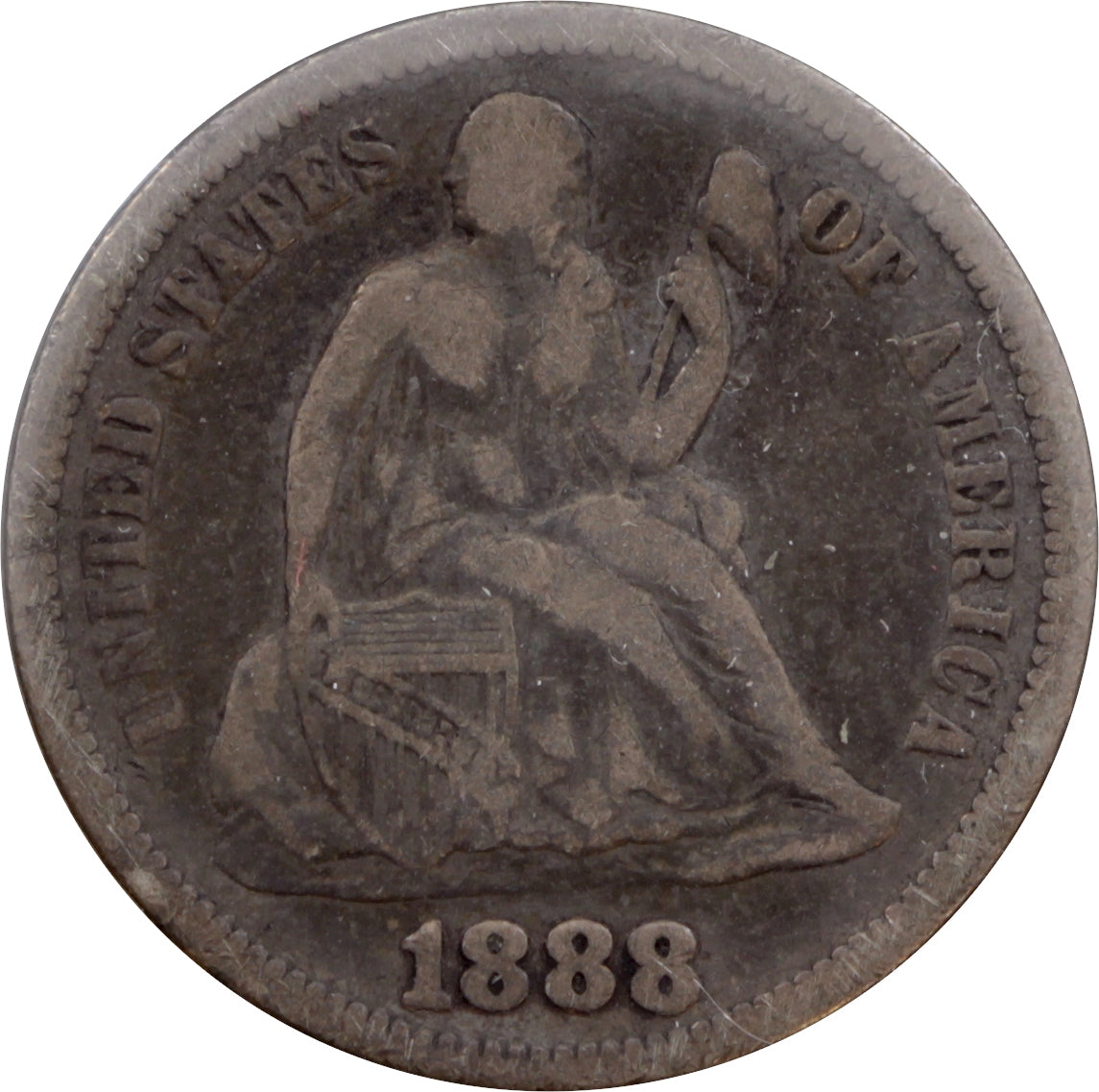 1888 USA Dime Fine (F12)