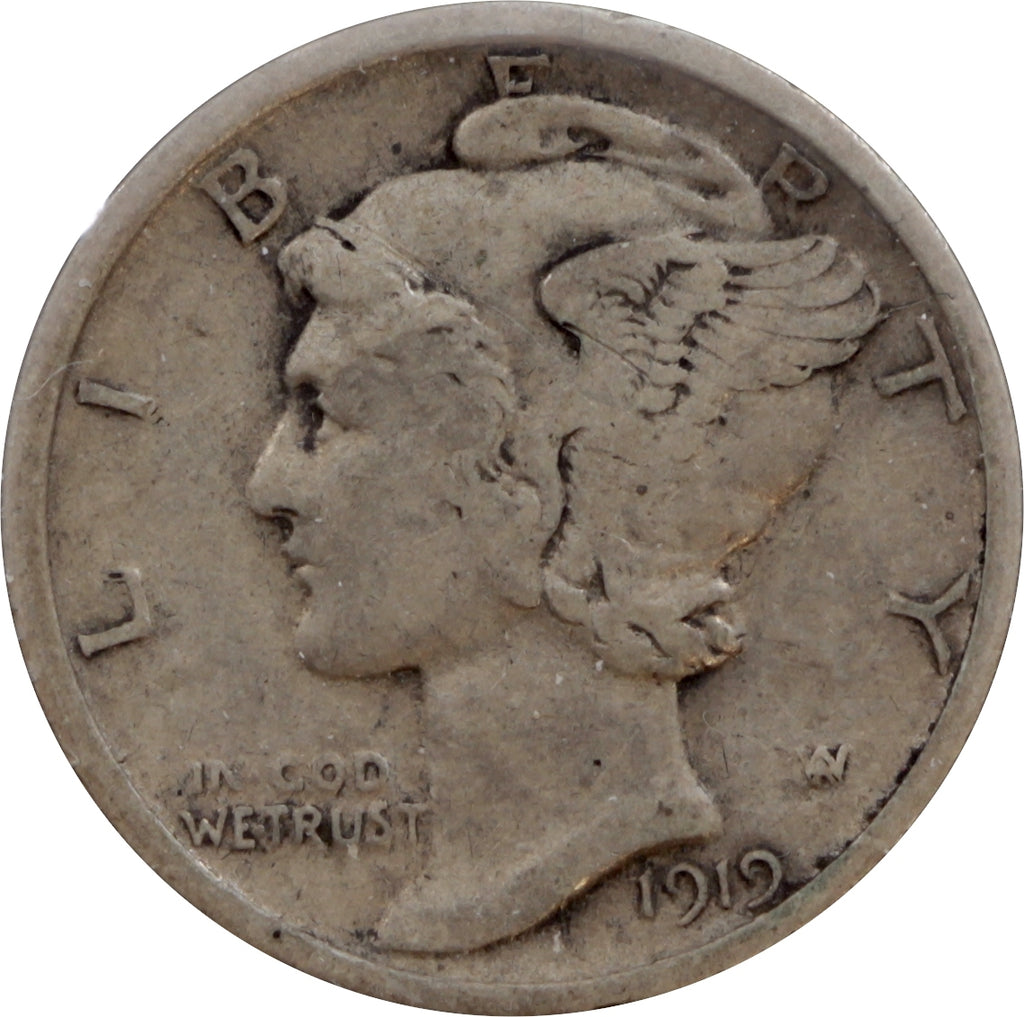 1919 USA Dime VF-EF (VF30)