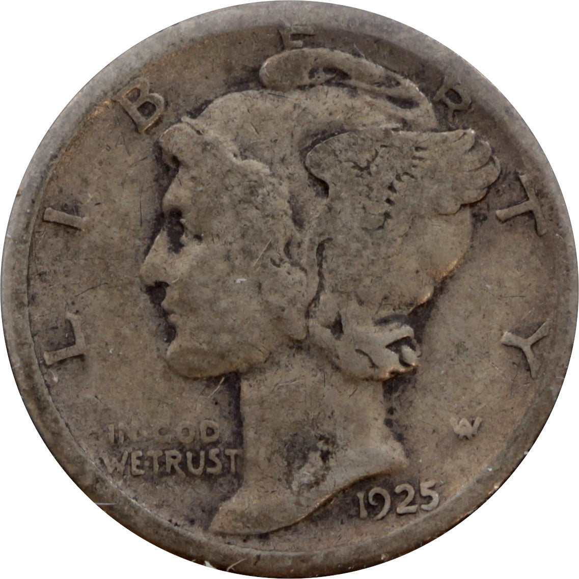 1925 S USA Dime VG-F (VG10)